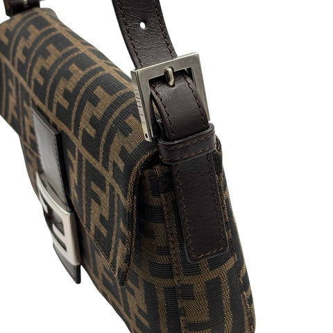【中古】 FENDI フェンディ MAMMA BAGUETTE SHOULDER BAG マンマバケットショルダーバッグ ハンドバッグ ズッカ キャンバス 中古 USED バッグ