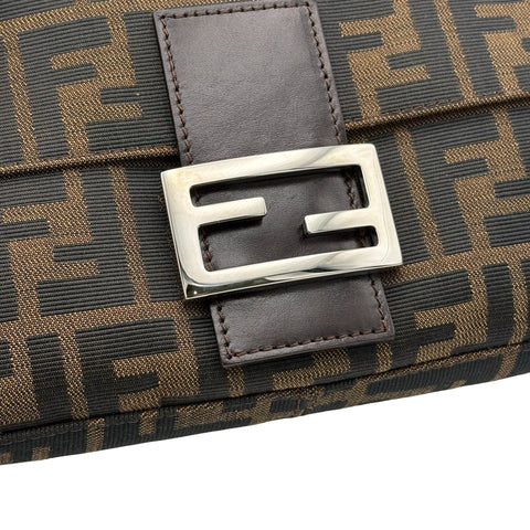 【中古】 FENDI フェンディ MAMMA BAGUETTE SHOULDER BAG マンマバケットショルダーバッグ ハンドバッグ ズッカ キャンバス 中古 USED バッグ