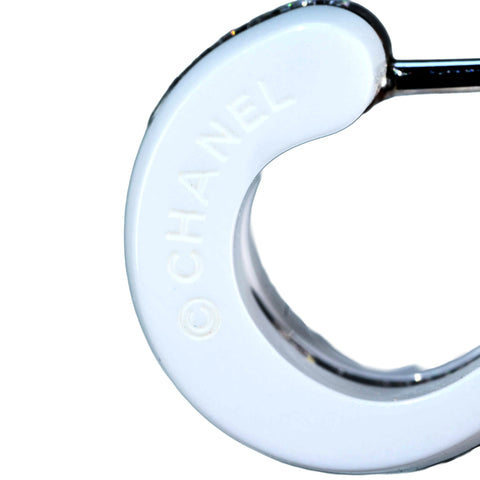 【中古】CHANEL シャネル 750 DIAMOND ULTRA EARRINGS ウルトラコレクション K18WG/セラミック ダイヤモンドピアス 8.1g