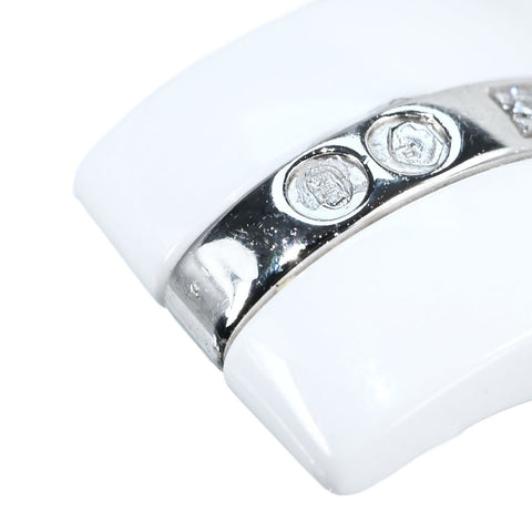 【中古】CHANEL シャネル 750 DIAMOND ULTRA EARRINGS ウルトラコレクション K18WG/セラミック ダイヤモンドピアス 8.1g