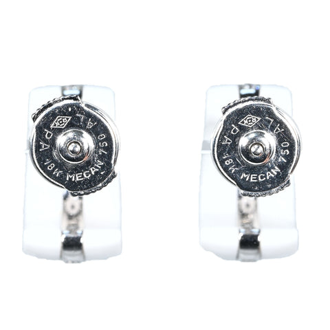 【中古】CHANEL シャネル 750 DIAMOND ULTRA EARRINGS ウルトラコレクション K18WG/セラミック ダイヤモンドピアス 8.1g