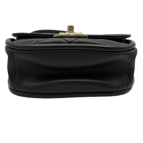 【中古】 CHANEL シャネル MATELASSE 2WAY CHAIN SHOULDER BAG マトラッセ ショルダーバッグ JA******(ICチップ 2021年~) ブラック カーフスキン 中古 USED バッグ