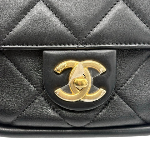 【中古】 CHANEL シャネル MATELASSE 2WAY CHAIN SHOULDER BAG マトラッセ ショルダーバッグ JA******(ICチップ 2021年~) ブラック カーフスキン 中古 USED バッグ