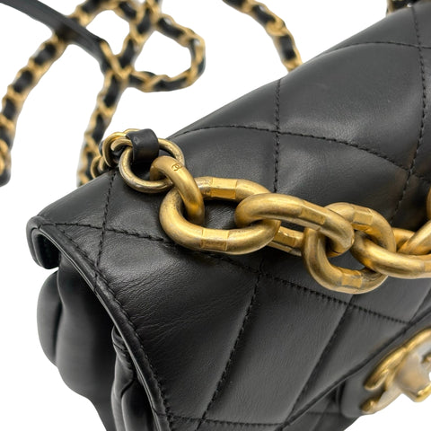 【中古】 CHANEL シャネル MATELASSE 2WAY CHAIN SHOULDER BAG マトラッセ ショルダーバッグ JA******(ICチップ 2021年~) ブラック カーフスキン 中古 USED バッグ