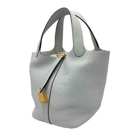 【中古】 Hermes エルメス PICOTIN ピコタン ハンドバッグ Ｙ刻（2020年） ブルーペール トリヨンクレマンス 中古 USED バッグ