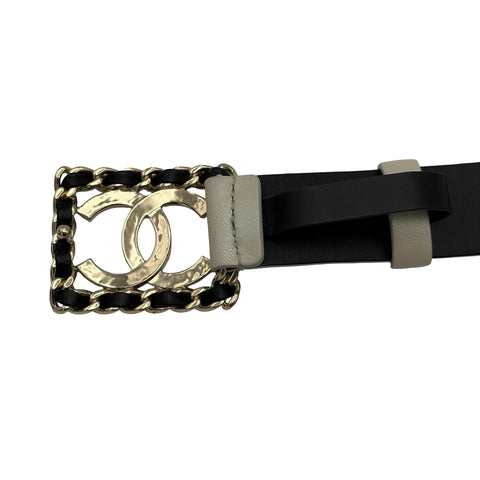 【中古】 CHANEL シャネル BELT ベルト 小物 ゴルード/ベージュホワイト系 中古 GOLD/BEIGEWHITE