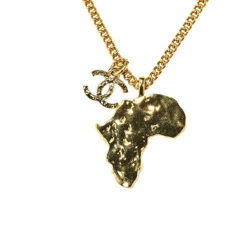 【中古】 CHANEL シャネル AFRICAMAP NECKLACE ネックレス 小物 GP 中古