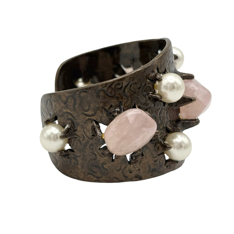 【中古】 CHANEL シャネル BANGLE バングル 小物 ブラウン GP 中古