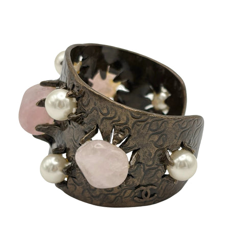 【中古】 CHANEL シャネル BANGLE バングル 小物 ブラウン GP 中古
