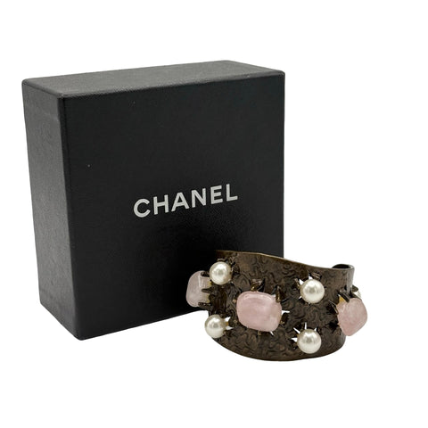 【中古】 CHANEL シャネル BANGLE バングル 小物 ブラウン GP 中古