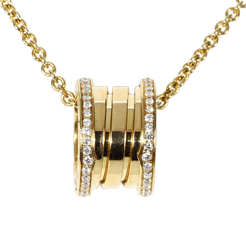 【中古】BVLGARI ブルガリ K18YG DIAMOND B ZERO1 NECKLACE  ビーゼロワンダイヤモンドペンダントネックレス 14.7g 46cm