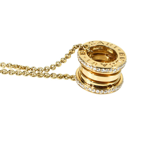 【中古】BVLGARI ブルガリ K18YG DIAMOND B ZERO1 NECKLACE  ビーゼロワンダイヤモンドペンダントネックレス 14.7g 46cm
