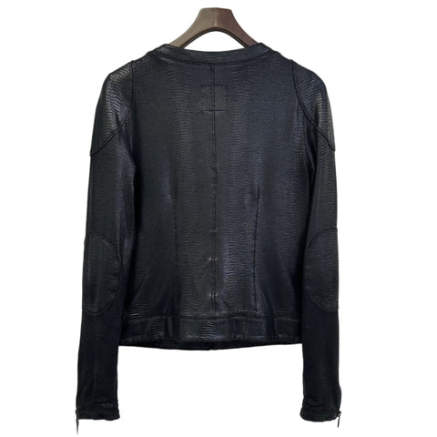 【中古】 CHANEL シャネル JACKET 型押しジャージーバイカージャケット 38 USED 中古 2009年 CLOTHES 洋服