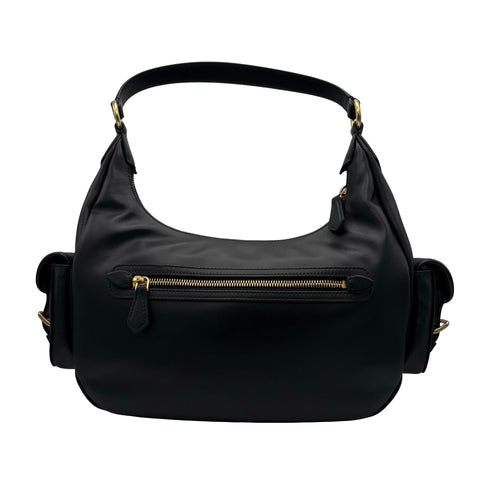 【美品】 miu miu ミュウミュウ miu miu POCKET LEATHER BAG ポケット ナッパレザー バッグ ショルダーバッグ ブラック カーフスキン 未使用 美品 バッグ