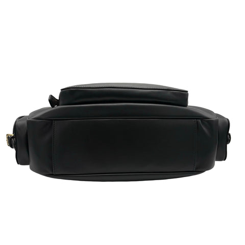 【美品】 miu miu ミュウミュウ miu miu POCKET LEATHER BAG ポケット ナッパレザー バッグ ショルダーバッグ ブラック カーフスキン 未使用 美品 バッグ