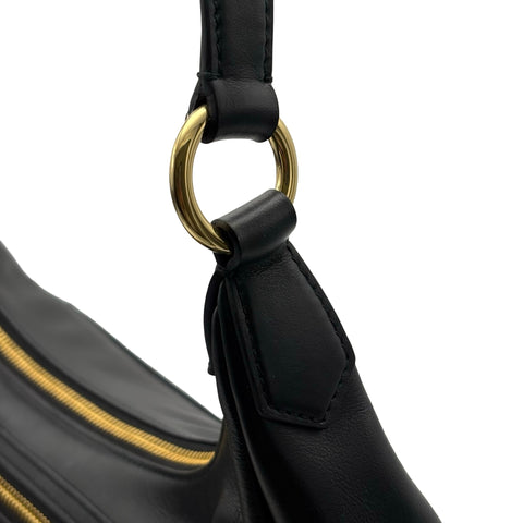 【美品】 miu miu ミュウミュウ miu miu POCKET LEATHER BAG ポケット ナッパレザー バッグ ショルダーバッグ ブラック カーフスキン 未使用 美品 バッグ