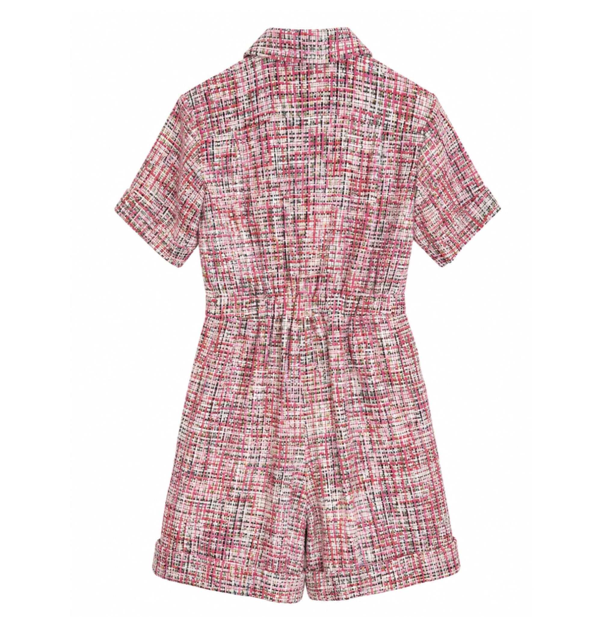 中古】 CHANEL シャネル JUMPSUIT オールイン ツイードジャンプスーツ