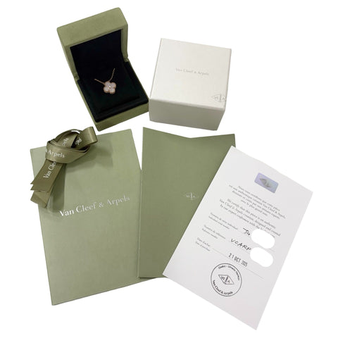 【中古】Van Cleef＆Arpels ヴァンクリーフ＆アーペル K18PG VINTAGE ALHAMBRA 2025 HOLIDAY COLLECTION NECKLACE ヴィンテージアルハンブラ ピンクゴールドダイヤモンドネックレス 2025年ホリデー限定 6.4g 42cm
