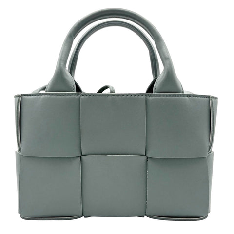 【中古】 BOTTEGA VENETA ボッテガ・ヴェネタ BOTTEGA VENETA CANDY ARCO 2WAY BAG キャンディーアルコバッグ ショルダーバッグ ICチップ グレー LEATHER 中古 USED バッグ