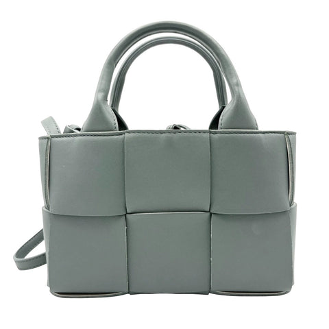 【中古】 BOTTEGA VENETA ボッテガ・ヴェネタ BOTTEGA VENETA CANDY ARCO 2WAY BAG キャンディーアルコバッグ ショルダーバッグ ICチップ グレー LEATHER 中古 USED バッグ