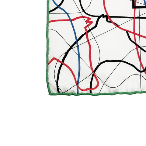【新品未使用】 Hermes エルメス カレ90《ブリッド・ドゥ・ガラ・オ・フィル・ドゥ・ソワ》スカーフ SCARF 白/黒/レッド シルク100％ 新品未使用 100%SILK