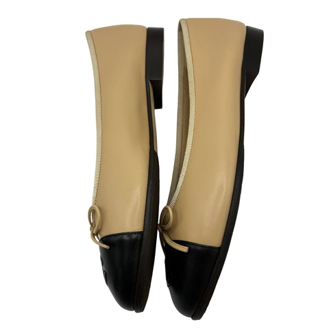 【中古】 CHANEL シャネル SHOES バイカラーバレエシューズ 36 USED 中古 SHOES 靴