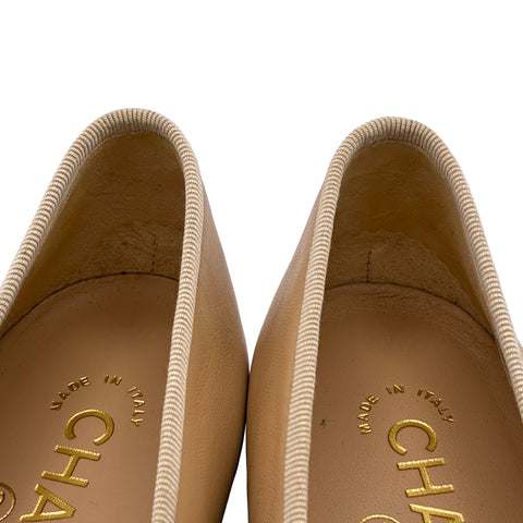 【中古】 CHANEL シャネル SHOES バイカラーバレエシューズ 36 USED 中古 SHOES 靴