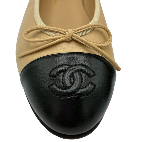 【中古】 CHANEL シャネル SHOES バイカラーバレエシューズ 36 USED 中古 SHOES 靴