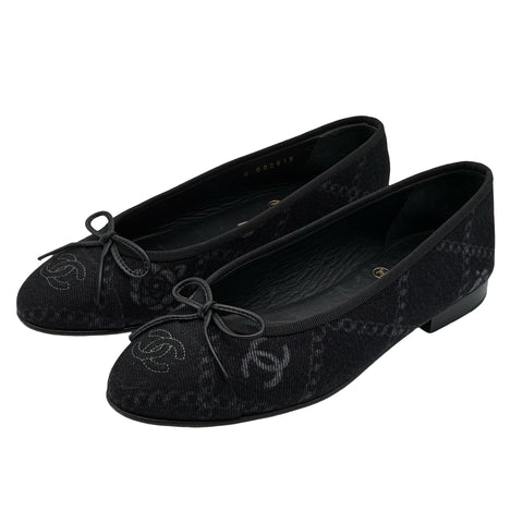 【中古】 CHANEL シャネル SHOES ココロゴデニムバレエシューズ 36 USED 中古 2023年 SHOES 靴