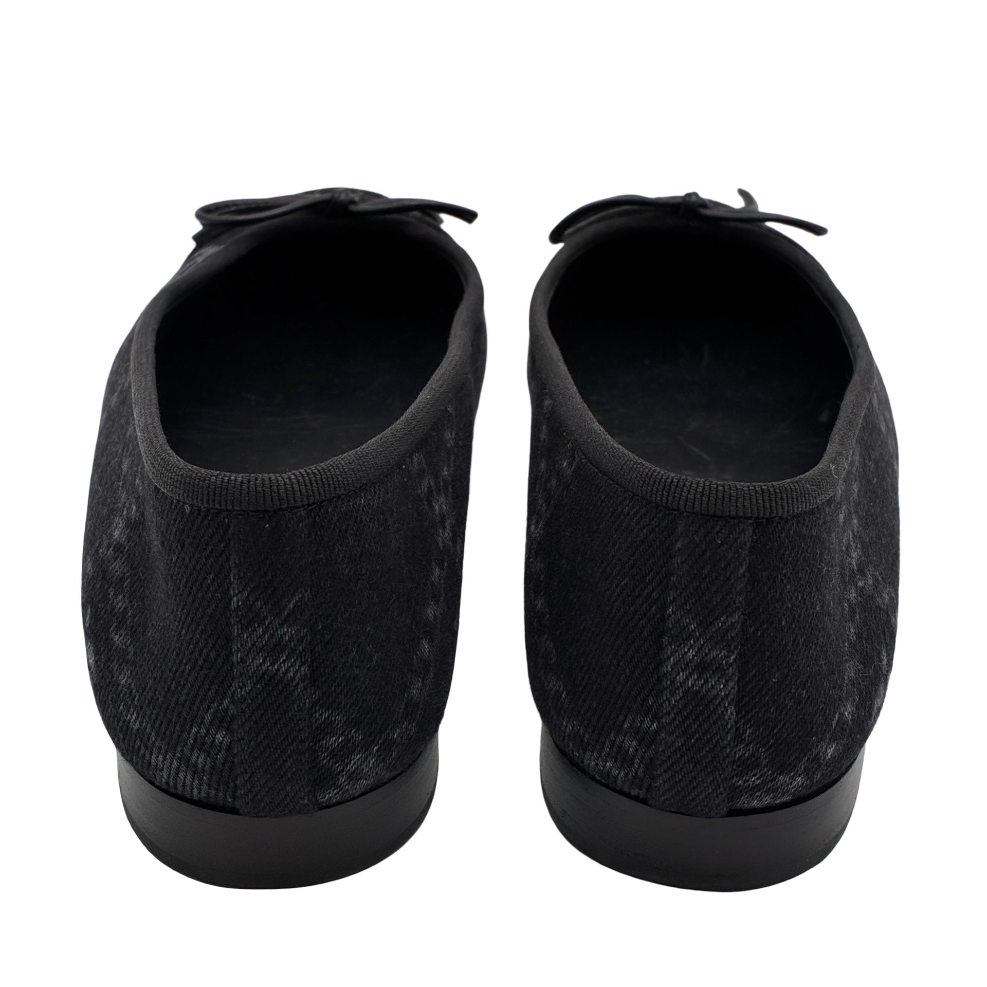 中古】 CHANEL シャネル SHOES ココロゴデニムバレエシューズ 36 USED