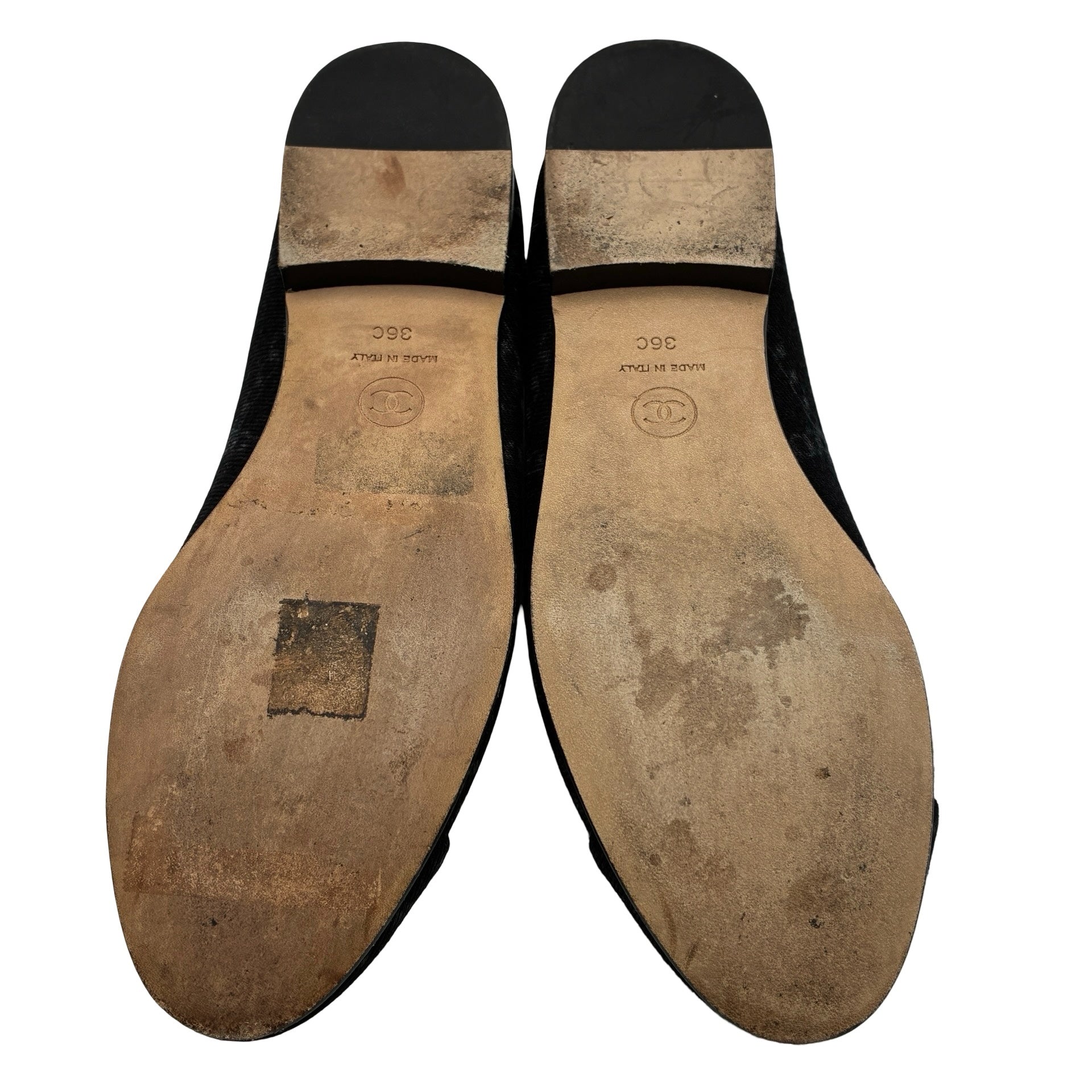 中古】 CHANEL シャネル SHOES ココロゴデニムバレエシューズ 36 USED