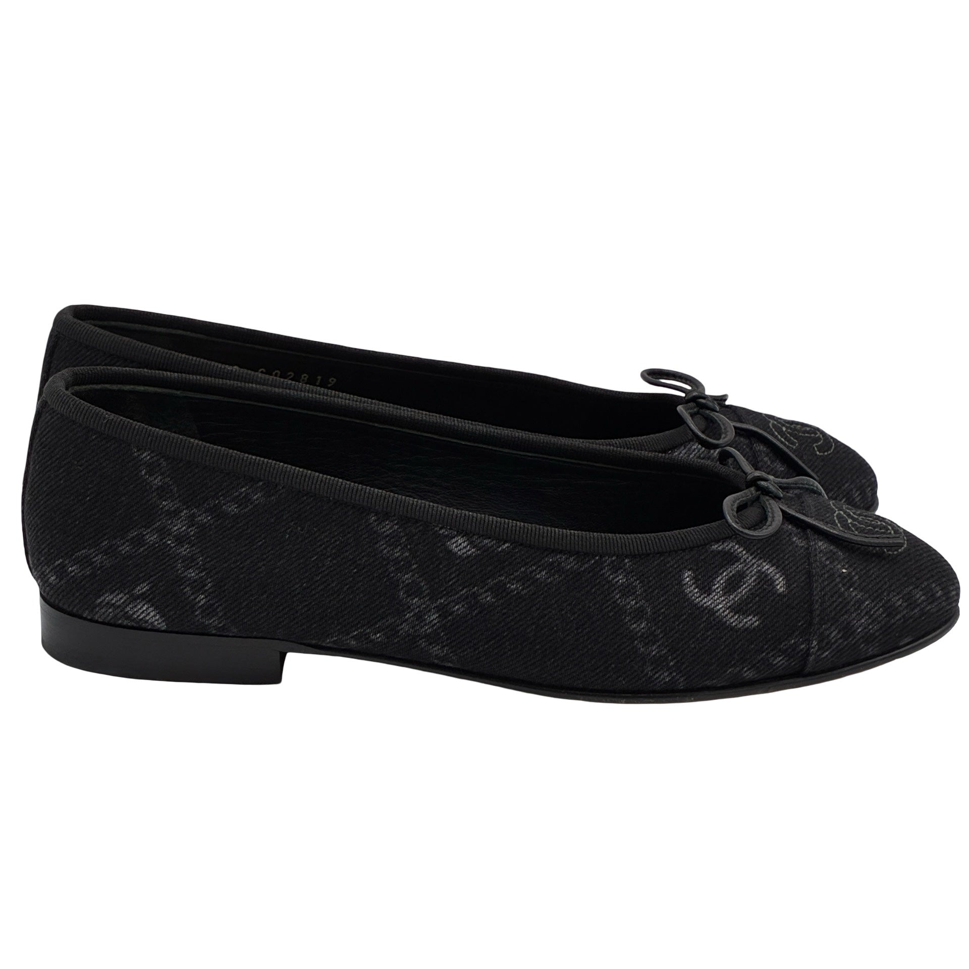 中古】 CHANEL シャネル SHOES ココロゴデニムバレエシューズ 36 USED