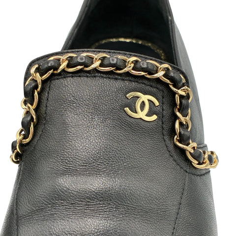 【中古】 CHANEL シャネル LOAFERS ローファー フラットシューズ 38 USED 中古 SHOES 靴