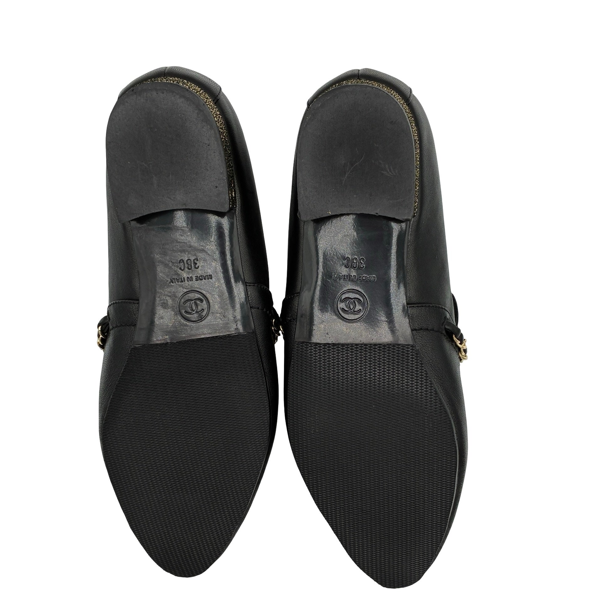中古】 CHANEL シャネル LOAFERS ローファー フラットシューズ 38 USED