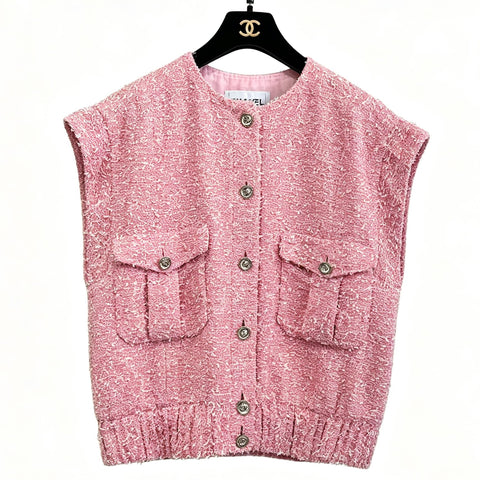 【中古】 CHANEL シャネル VEST ツイードベスト 38 USED 中古 2021年 CLOTHES 洋服