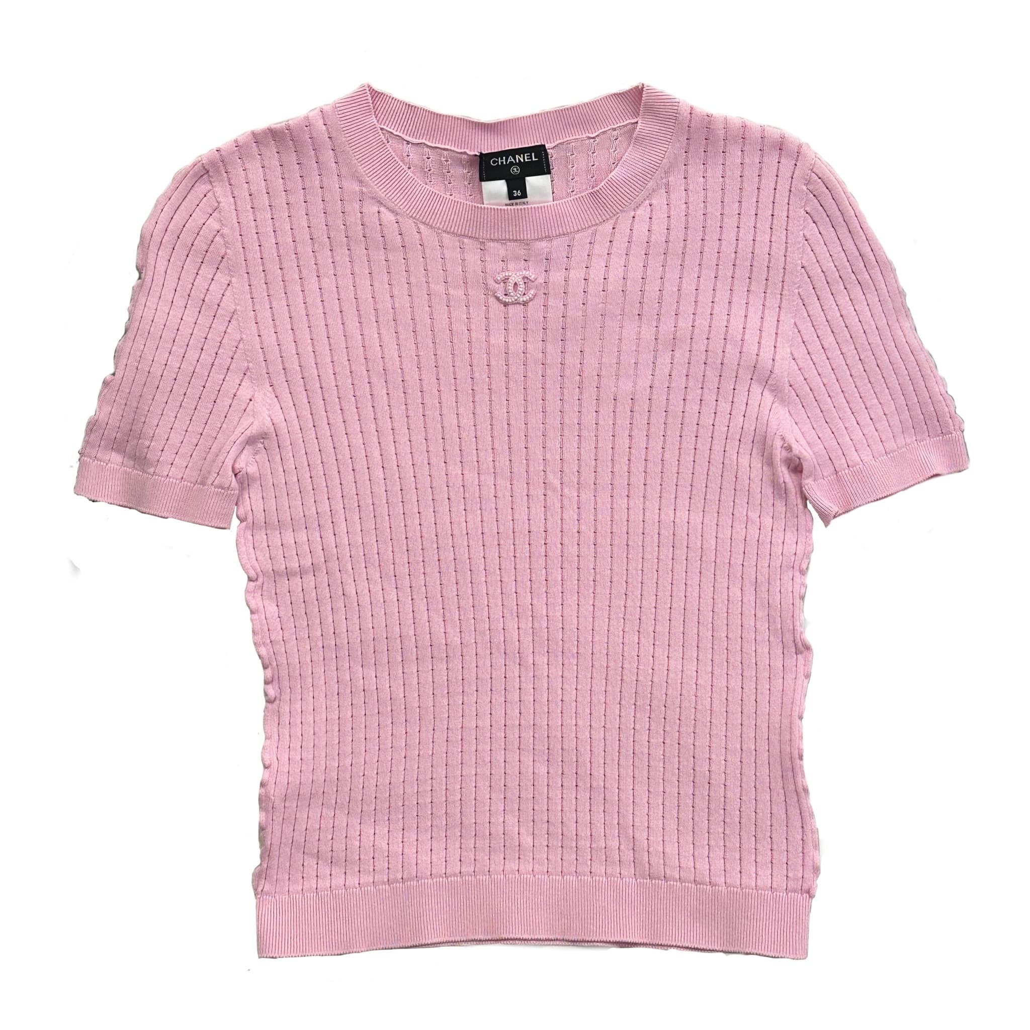 中古】 CHANEL シャネル KNIT 半袖ニットトップス 36 USED 中古 2022年