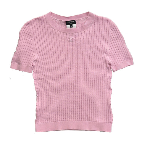 【中古】 CHANEL シャネル KNIT 半袖ニットトップス  36 USED 中古 2022年 CLOTHES 洋服