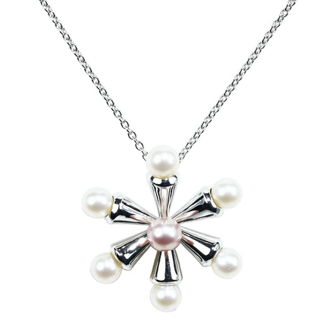 【中古】 MIKIMOTO ミキモト K18WG AKOYA PEARL NECKLACE アコヤパールペンダントネックレス 4.5-5.0mm 8.9g