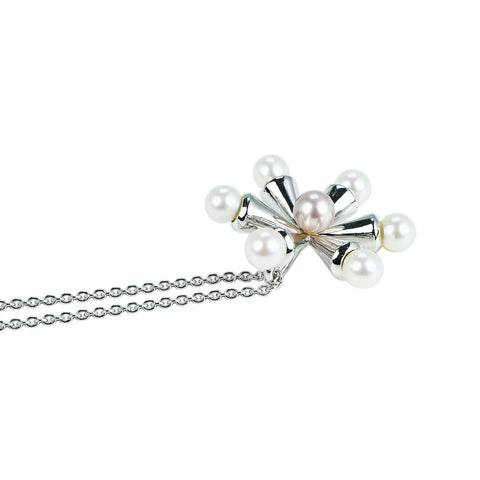 【中古】 MIKIMOTO ミキモト K18WG AKOYA PEARL NECKLACE アコヤパールペンダントネックレス 4.5-5.0mm 8.9g