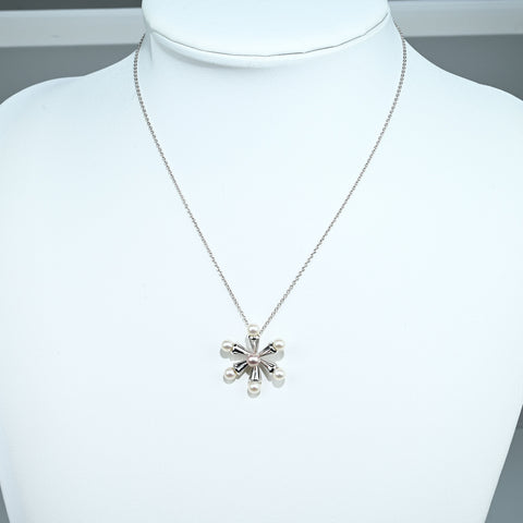 【中古】 MIKIMOTO ミキモト K18WG AKOYA PEARL NECKLACE アコヤパールペンダントネックレス 4.5-5.0mm 8.9g