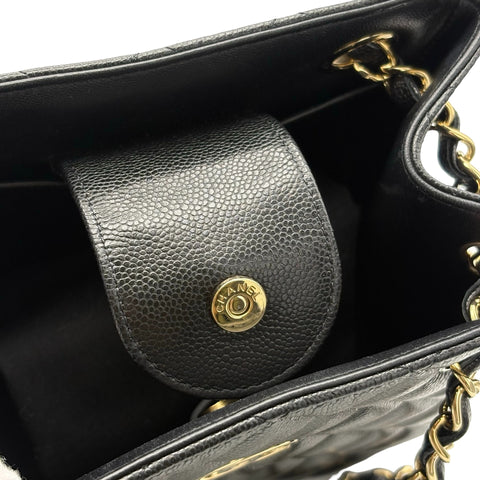 【中古】 CHANEL シャネル MATELASSE BAG マトラッセ チェーンショルダー ICチップ(2021年～) ブラック キャビアスキン 中古 USED