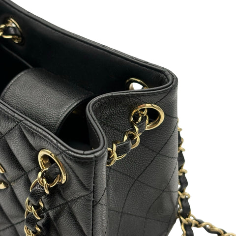 【中古】 CHANEL シャネル MATELASSE BAG マトラッセ チェーンショルダー ICチップ(2021年～) ブラック キャビアスキン 中古 USED