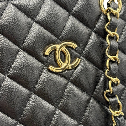 【中古】 CHANEL シャネル MATELASSE BAG マトラッセ チェーンショルダー ICチップ(2021年～) ブラック キャビアスキン 中古 USED