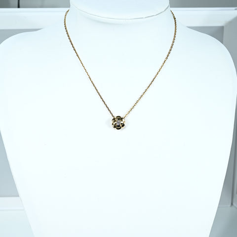 【中古】CHANEL シャネル K18YG DIAMOND NECKLACE ダイヤモンド カメリア ペンダントネックレス 8.2g 36-39cm ONE PRICE