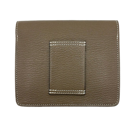 【美品】 Hermes エルメス ROULIS SILM 財布 《ルリ》 スリム 財布 エトゥープ シェーブル ETOPE CHEVRE 中古