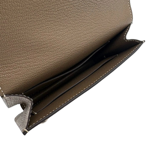 【美品】 Hermes エルメス ROULIS SILM 財布 《ルリ》 スリム 財布 エトゥープ シェーブル ETOPE CHEVRE 中古