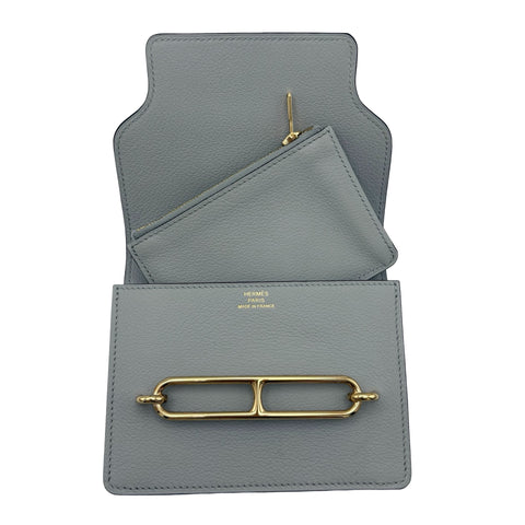 【中古】 Hermes エルメス ROULIS SIIM 財布 《ルリ》 スリム ブルーグラシェ エバーカラー 中古 BLUE GLACIER EVERCOLOR