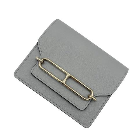 【中古】 Hermes エルメス ROULIS SIIM 財布 《ルリ》 スリム ブルーグラシェ エバーカラー 中古 BLUE GLACIER EVERCOLOR