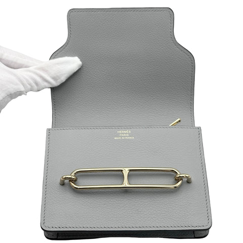 【中古】 Hermes エルメス ROULIS SIIM 財布 《ルリ》 スリム ブルーグラシェ エバーカラー 中古 BLUE GLACIER EVERCOLOR
