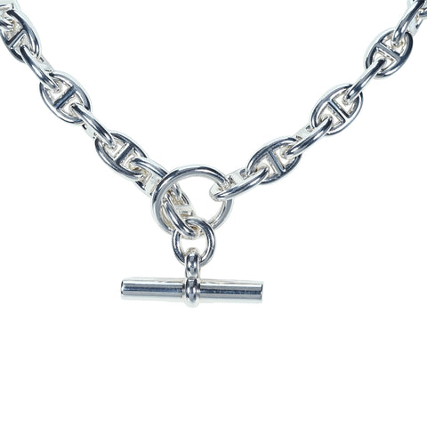 【中古】Hermes エルメス SV CHAINE DANCE NECKLACE  シェーヌ・ダンクル ネックレス 43コマ 78.0g 40cm